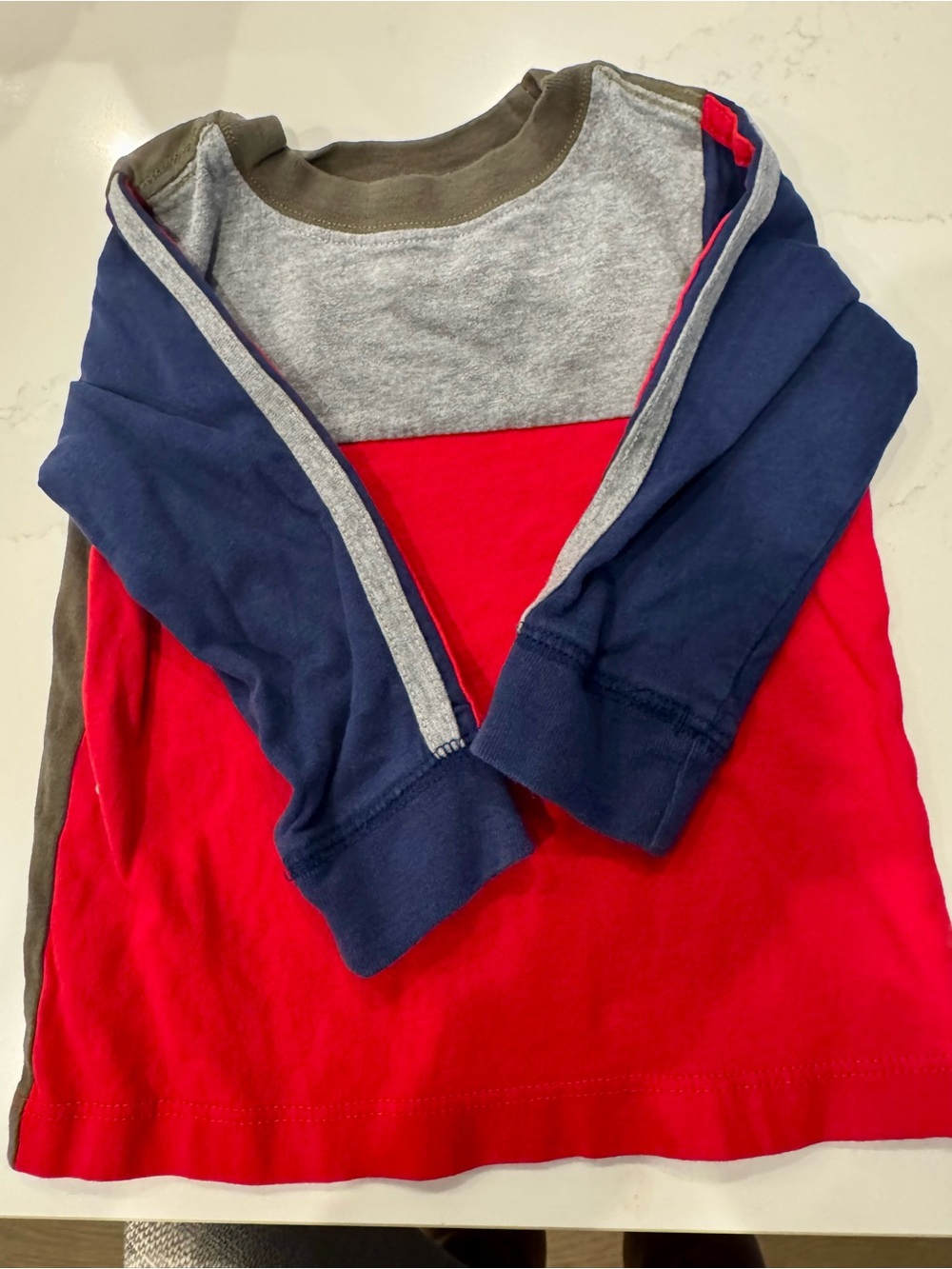 Hanna Andersson Gray & Dark Gray Crewneck Tee